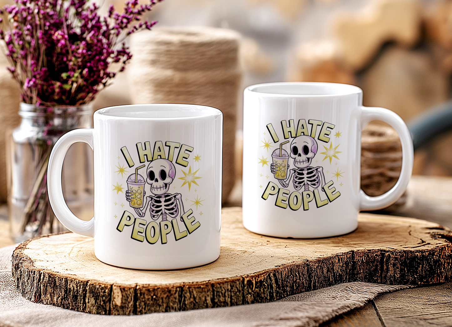 I Hate People" Tasse (330 ml) – Der perfekte Begleiter für deine ruhigen Genussmomente