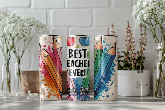 „Best of Teacher“ Tumbler 590 ml Thermobecher mit Aufdruck – Hält Getränke zuverlässig warm und kalt