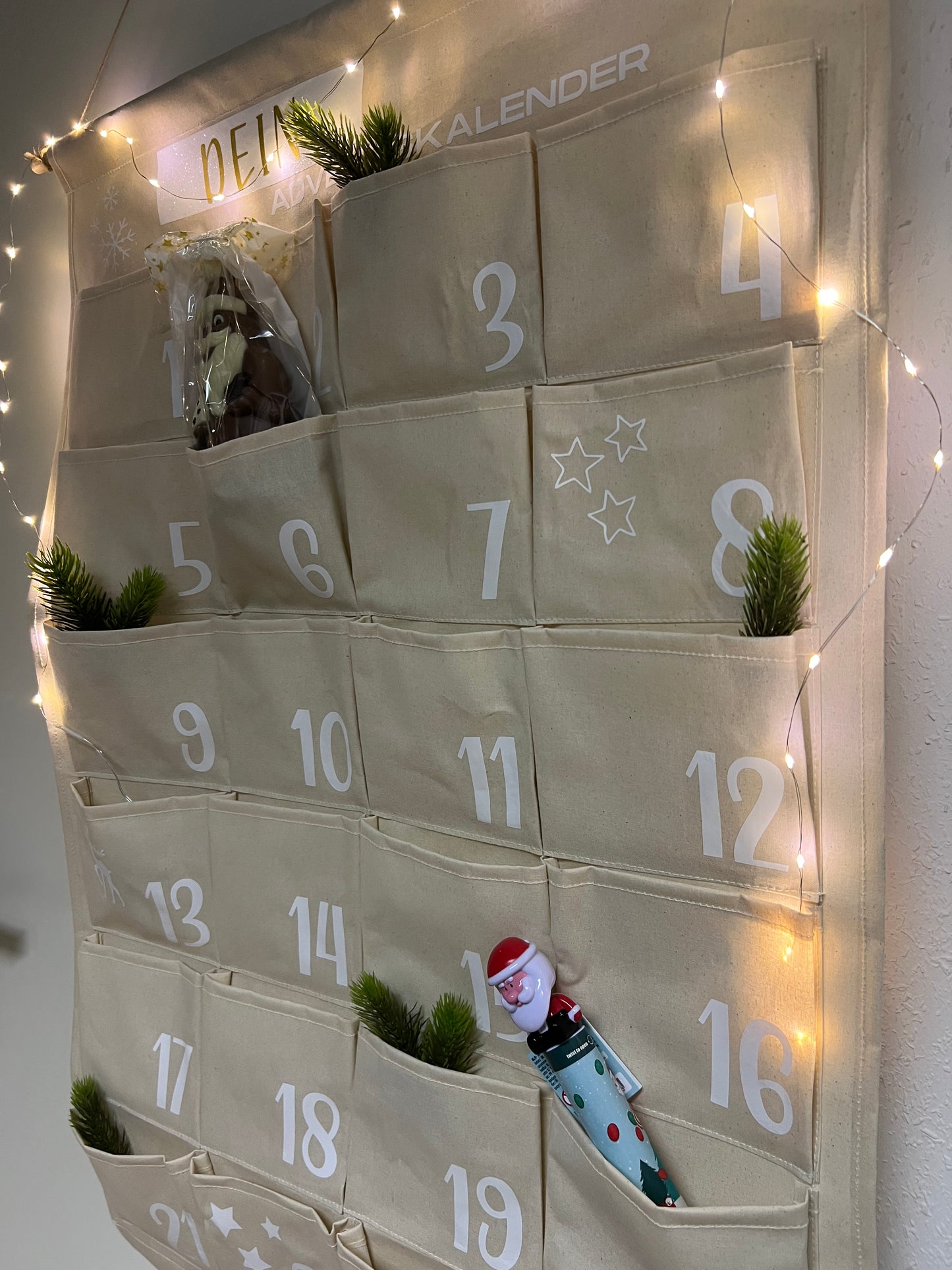 Personalisierbarer Hänge-Adventskalender zum Selbstbefüllen