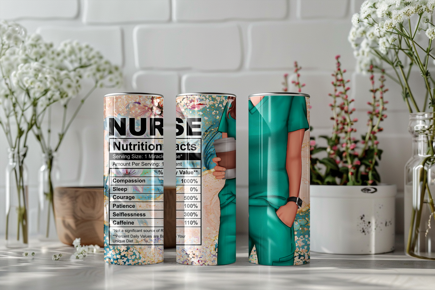 „Best of Nurse“ Tumbler 590 ml Thermobecher mit Aufdruck – Hält Getränke zuverlässig warm und kalt