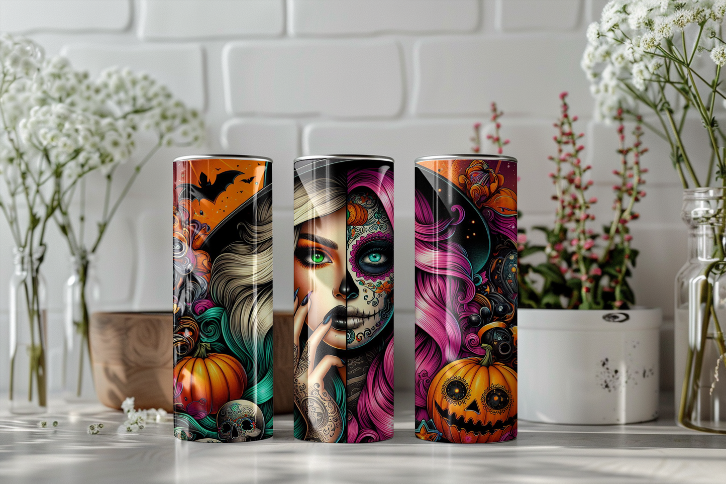 „Best of Halloween“ Tumbler 590 ml Thermobecher mit Aufdruck – Hält Getränke zuverlässig warm und kalt